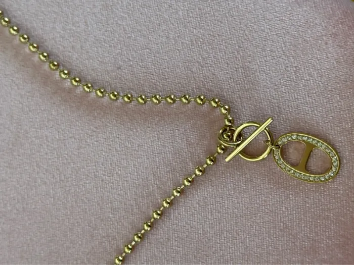 Collier réglable chaîne boule cercle tige traversante Manille cd - photo numéro 4