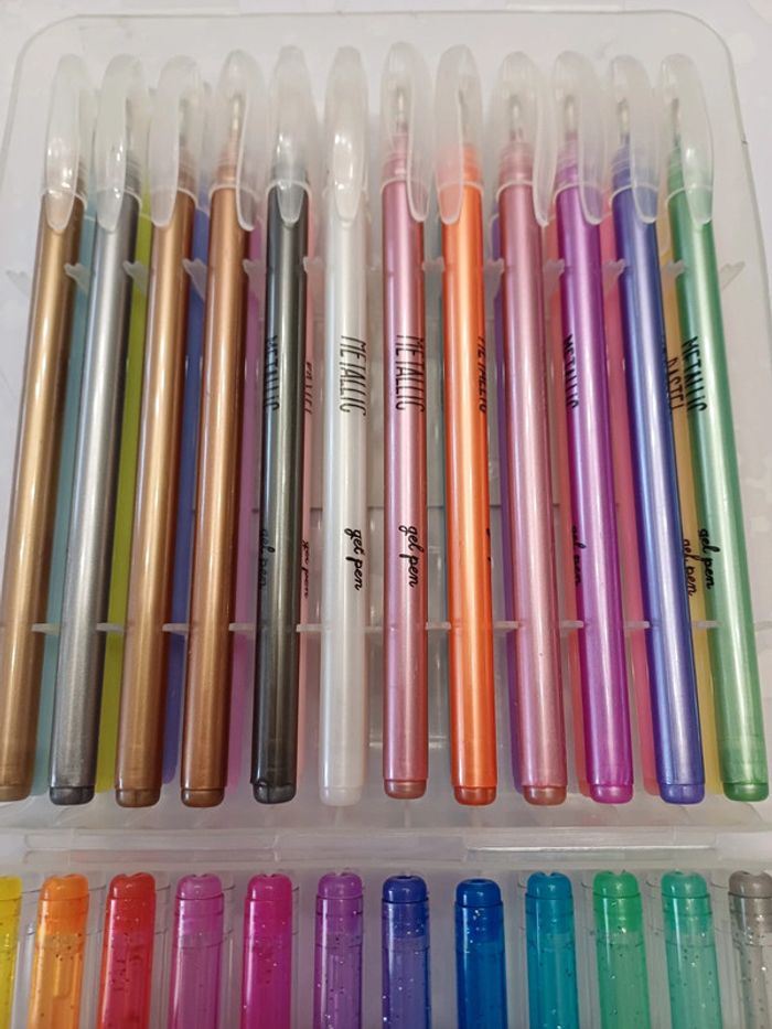 Boîte de 48 stylos gel Action neuf - photo numéro 4