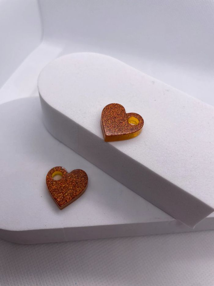 Paire de pampilles interchangeables avec créoles acier inoxydable - photo numéro 3