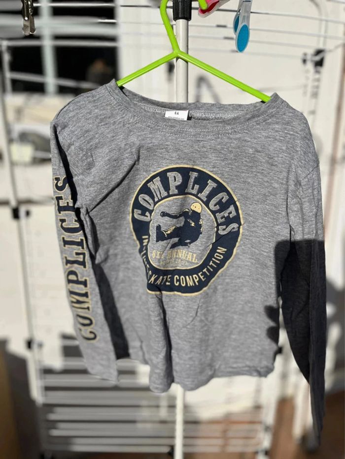 T shirt manche longue 6 ans gris complice