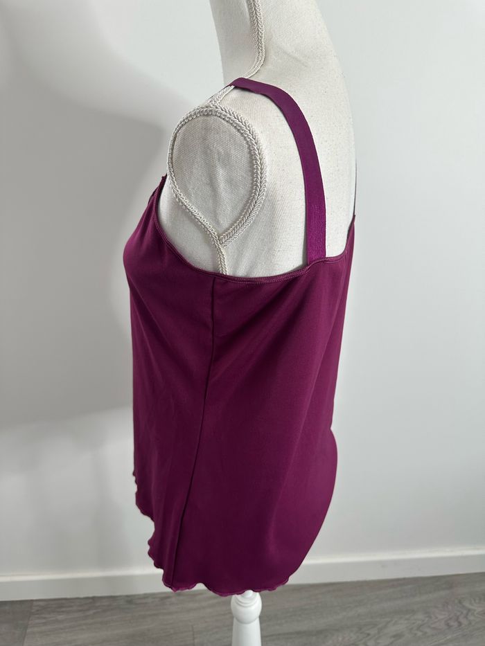 Débardeur en dentelle violet Thermolactyl Damart Vintage T36/38 S/M - photo numéro 5