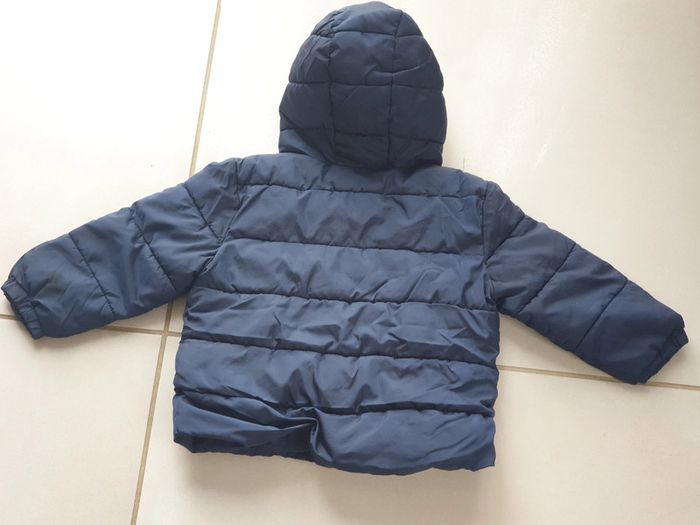 1 blouson parka doudoune 18 mois bleu marque gemo - photo numéro 4
