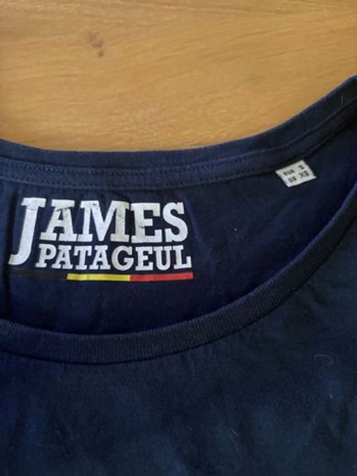 T-shirt bleu marine avec écriture blanche - photo numéro 3