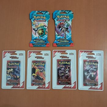 Pokemon lot 1 artset EV10 Rivalités Destinées blister plastique + 2 boosters blister carton EV9