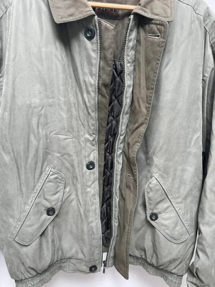 Manteau Jacket B Stone Micro khaki green Mens Size 54 - photo numéro 9