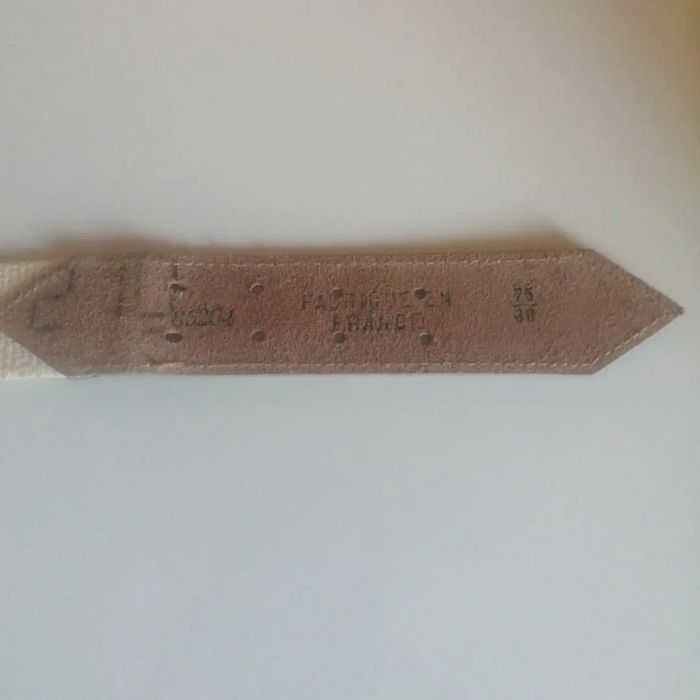🌸Ceinture numérotée cuir et tissée crème Taille 75-80 cm Fabrication Française "Vintage" 🌸 - photo numéro 4