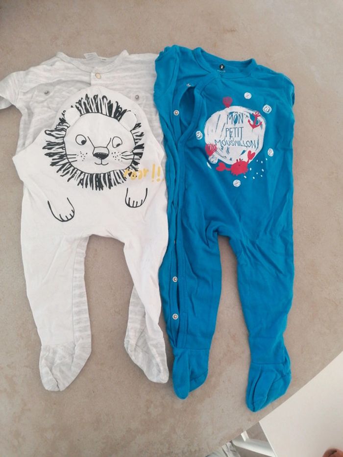 Lot de 2 pyjamas 6 mois 68cm