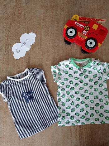 Lot de 2 tee-shirts 6 mois