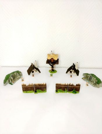 Village Astérix avec figurines en plomb