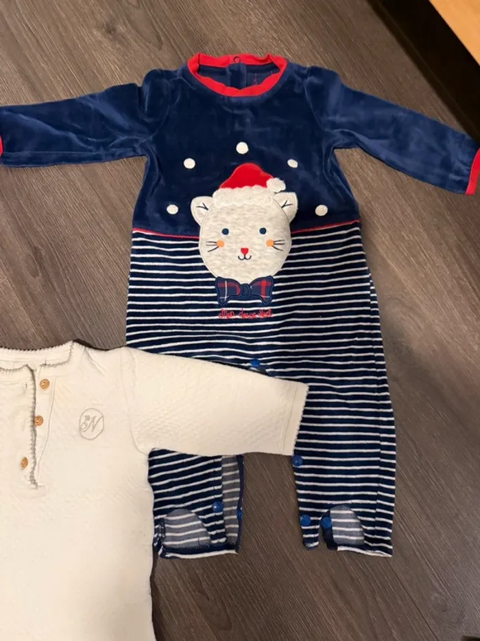 3 pyjamas sans pied 12 mois - photo numéro 4