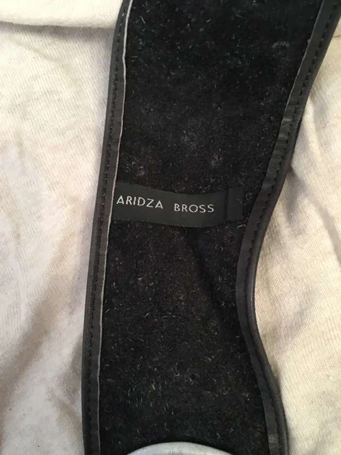 Ceinture en cuir gris Aridza bross - photo numéro 4