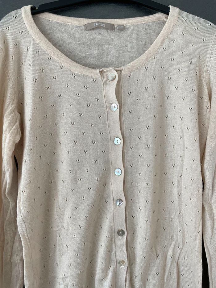 Blouse gilet moulant beige - photo numéro 6