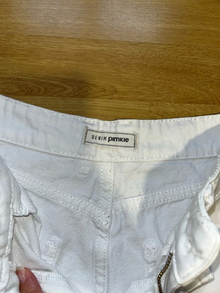Jean blanc, taille 34 marque PIMKIE - photo numéro 3