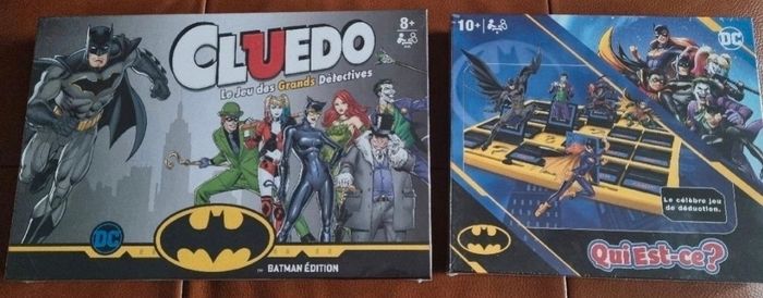 Lot jeux de sociétés Cluedo et Qui est-ce version Batman neuf