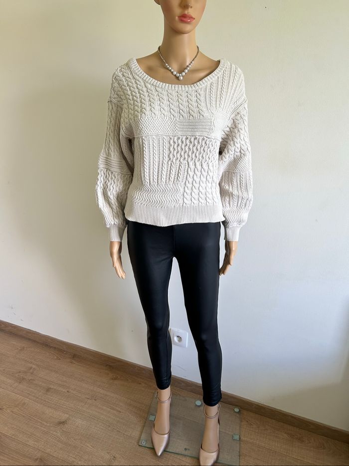 Pull beige à manches longues NA-KD taille S TBE - photo numéro 3