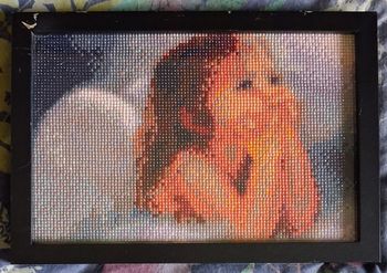 Cadre "Petit Ange" en broderie diamant