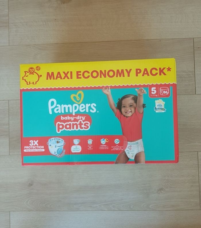 Taille 5 Pampers Baby Dry Pants - Maxi Pack Economy - photo numéro 2