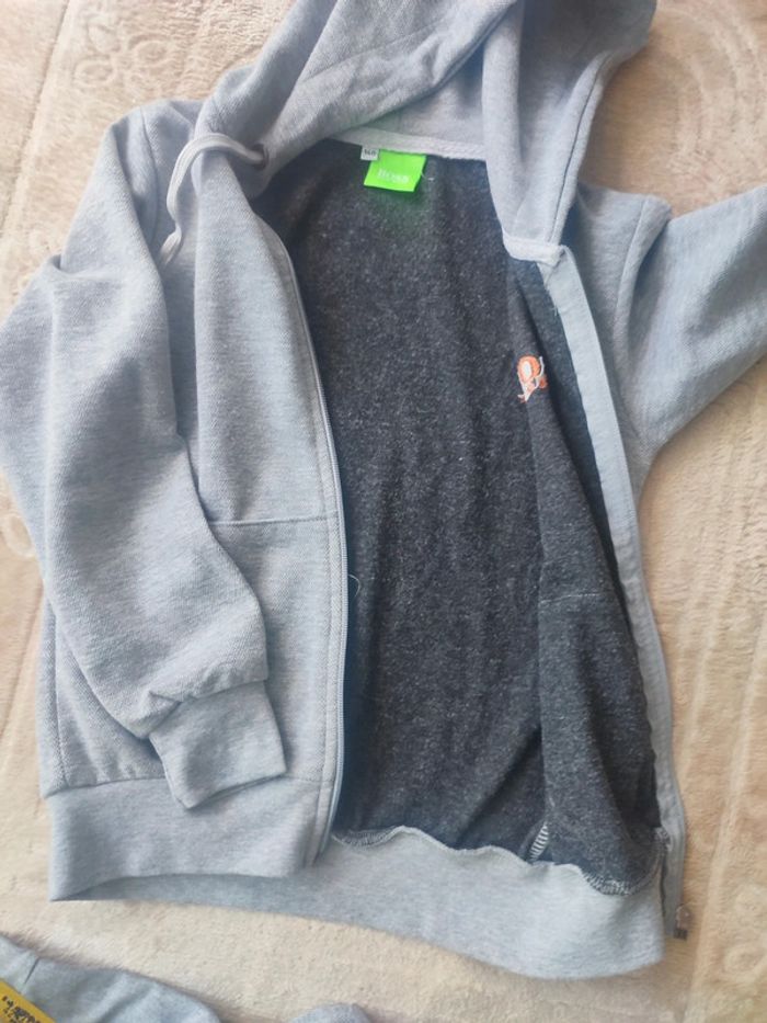 Ensemble survêtement garçon gris veste et jogging - photo numéro 8
