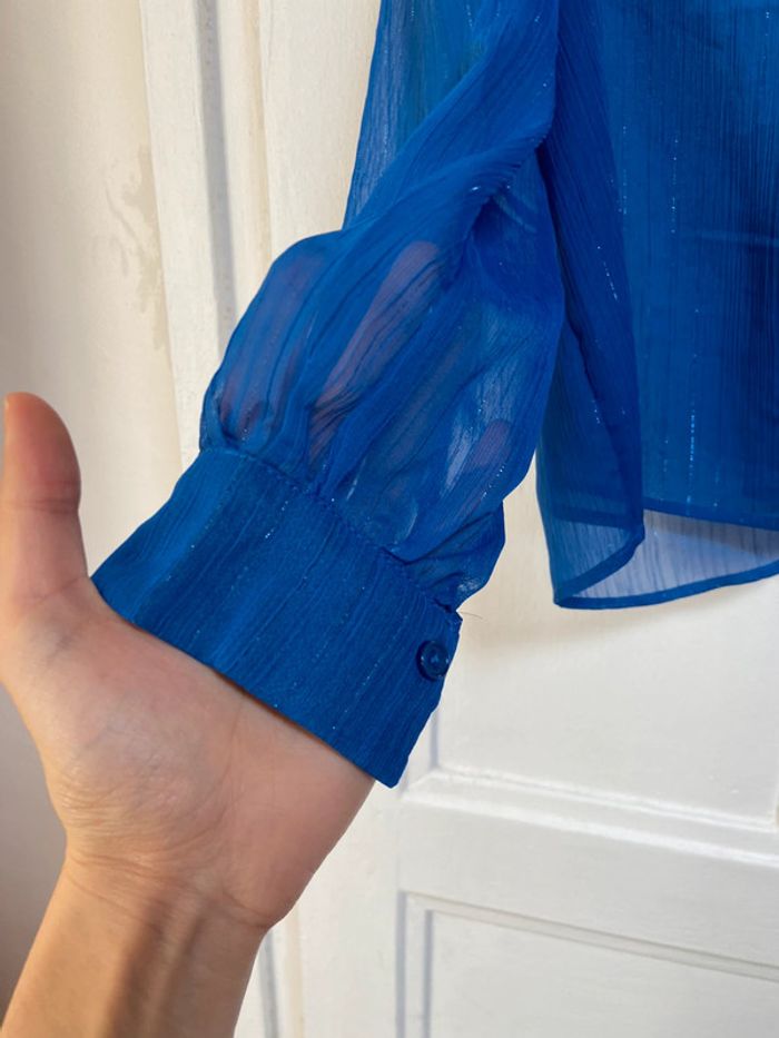 Blouse bleue transparente Cache cache - photo numéro 2
