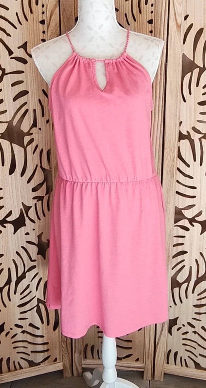 Robe d'été fluide et légère - Rose poudré - Taille L - photo numéro 2