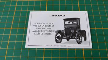 Carte spectacle la route 66 pièce détachée jeu de société Monopoly Disney éditions Hasbro #B94