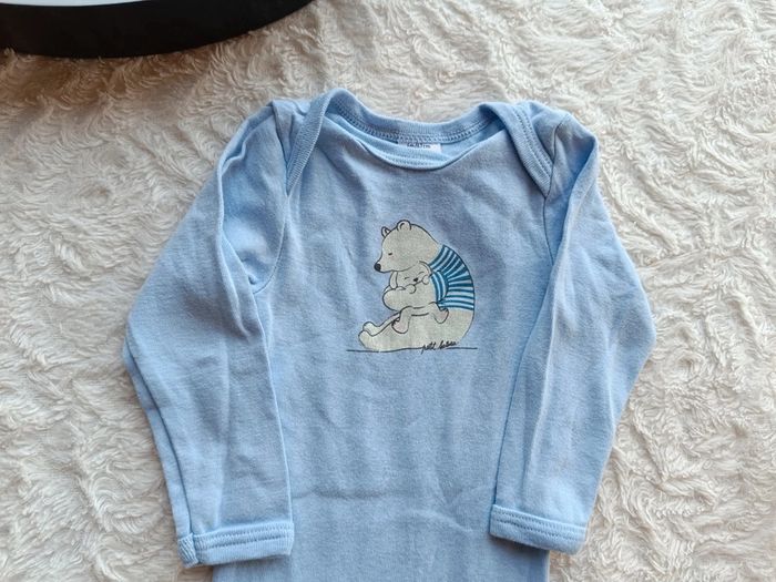 Lot de 2 bodies manches longues Garçon 6 mois Ours Petit bateau 100% coton - photo numéro 12