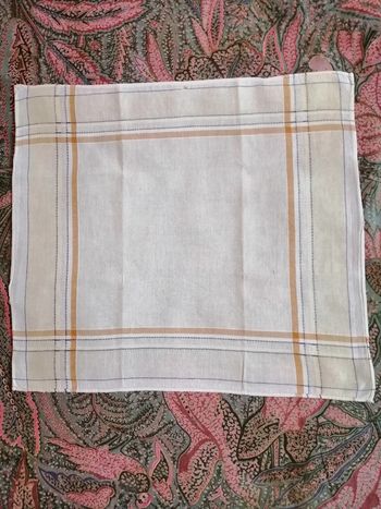 Mouchoir à carreaux beige