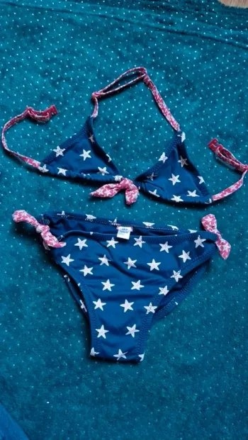 Ensemble maillot de bain bleu étoile Okaïdi 4 ans