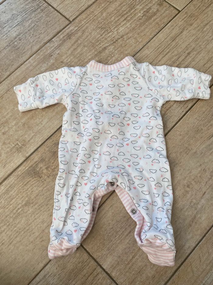 Pyjama blanc et rose 46cm - photo numéro 3