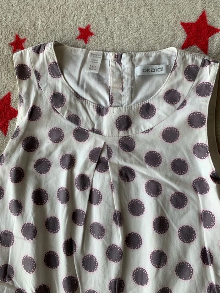 Robe Okaïdi Blanche et Violette 6A - photo numéro 4