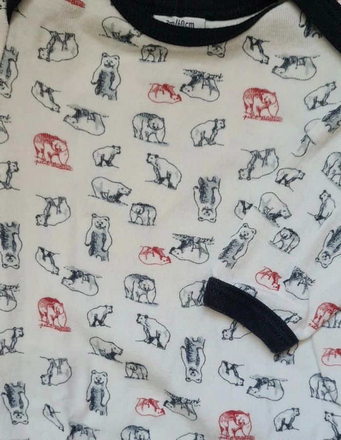 Lot bodies manches longues mixte t3mois 60cm Petit Bateau - photo numéro 6