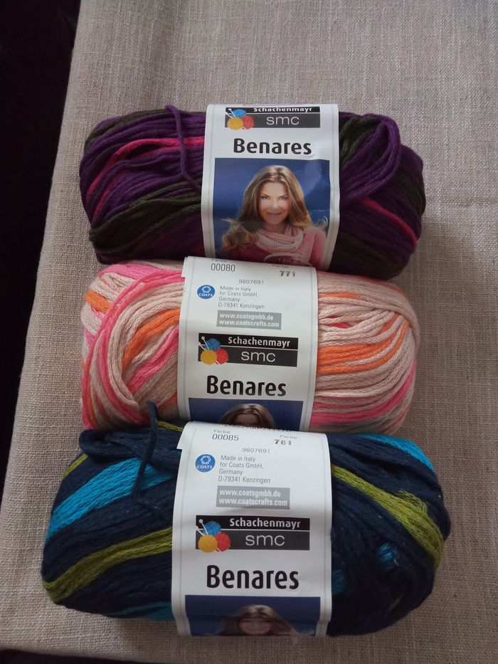 Lot de 3 Pelotes (Bénares) 100g "Schachenmayr" - Neuves