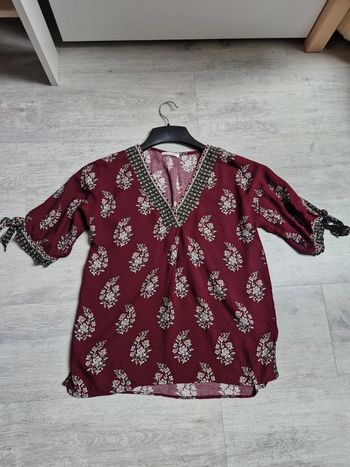 Blouse tunique promod Étiquette de taille coupée mais convient à un XS