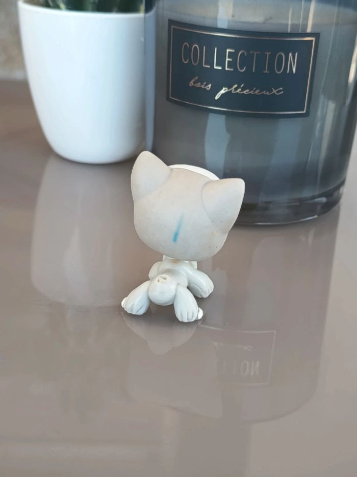 Littlest Pet Shop #954 white grey long hair cat - photo numéro 2