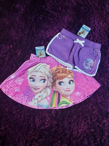 lot jupe short la reine des neiges disney