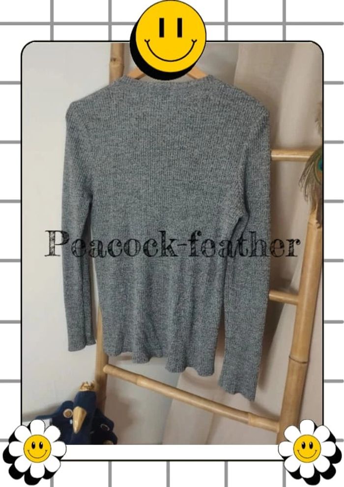 Pull fin côtelé gris pure&simple 40 - photo numéro 7