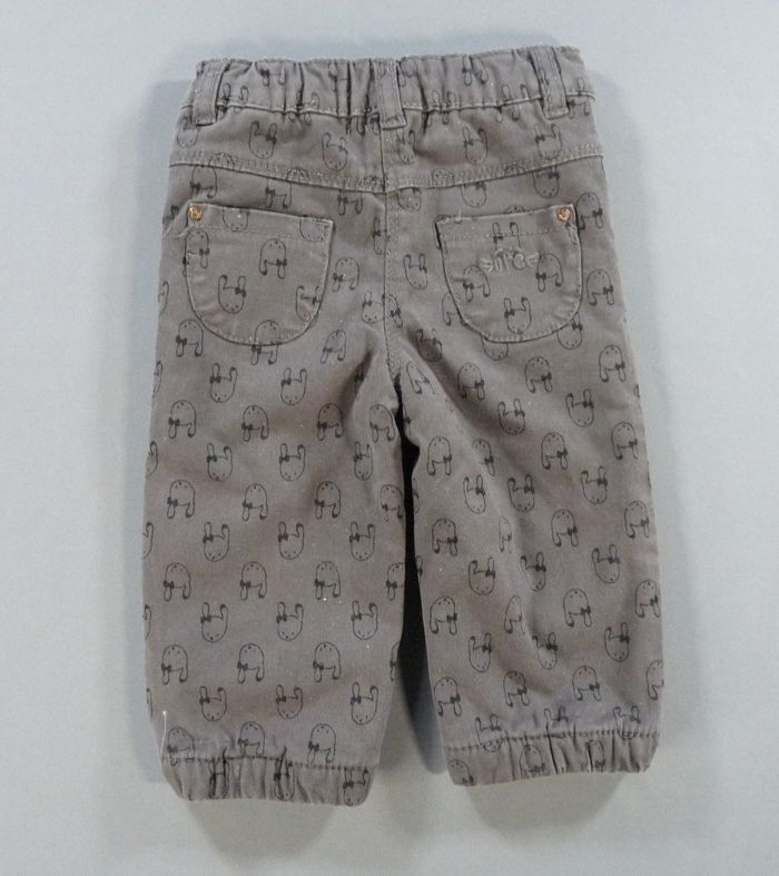 Pantalon toile gris lapin Orchestra 6 mois 67 cm fille - photo numéro 4
