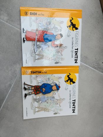 Lot de 2 livres figurine Tintin