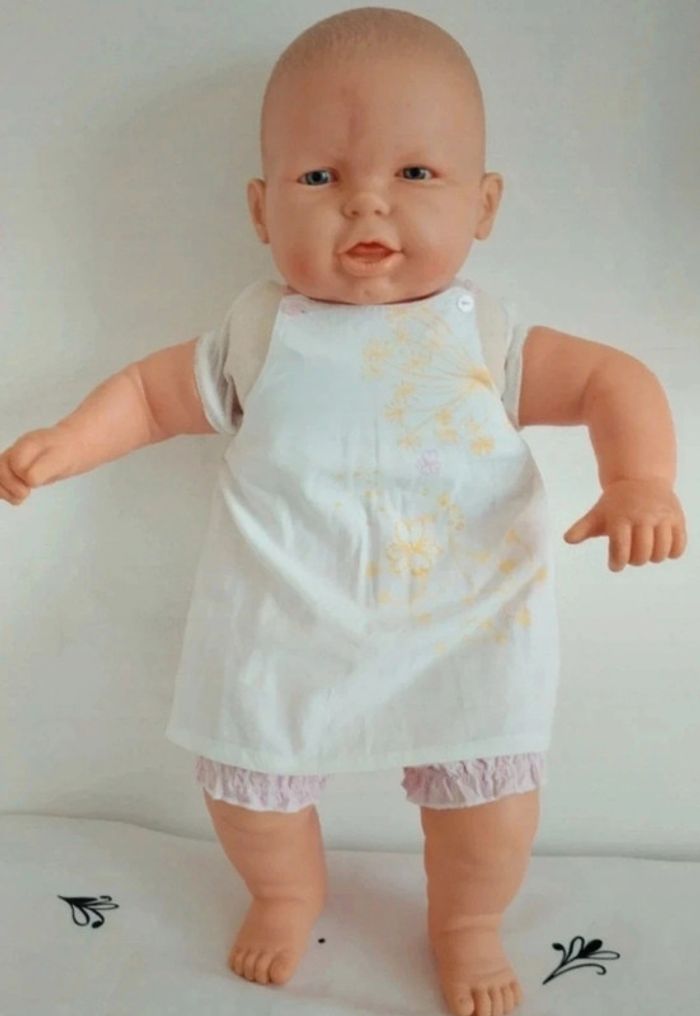 Joli ensemble tunique bloomer blanc et rose Obaibi taille 3 mois - photo numéro 4