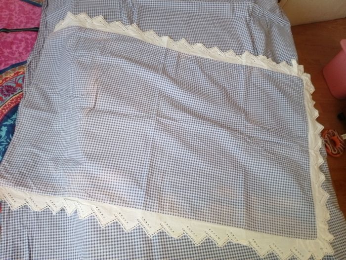 Drap plat avec 2 taie d'oreiller bleu - photo numéro 3