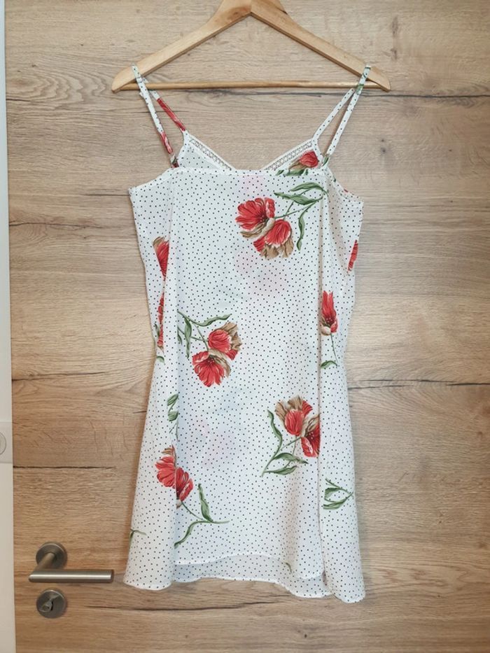 Nuisette blanche fleurie/pois - photo numéro 2