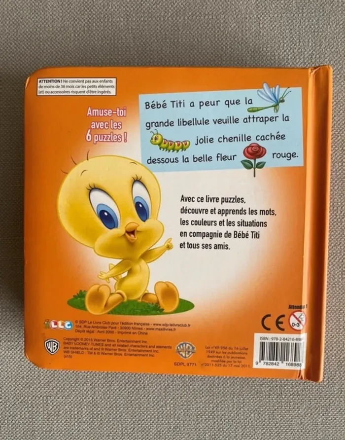 Livre puzzle looney toons baby 3 4 ans bugs bunny - photo numéro 4
