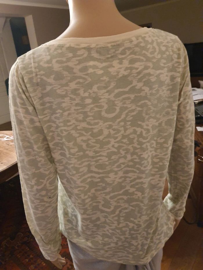 Jolie T-shirt femme vert/beige Carrera taille S - photo numéro 8