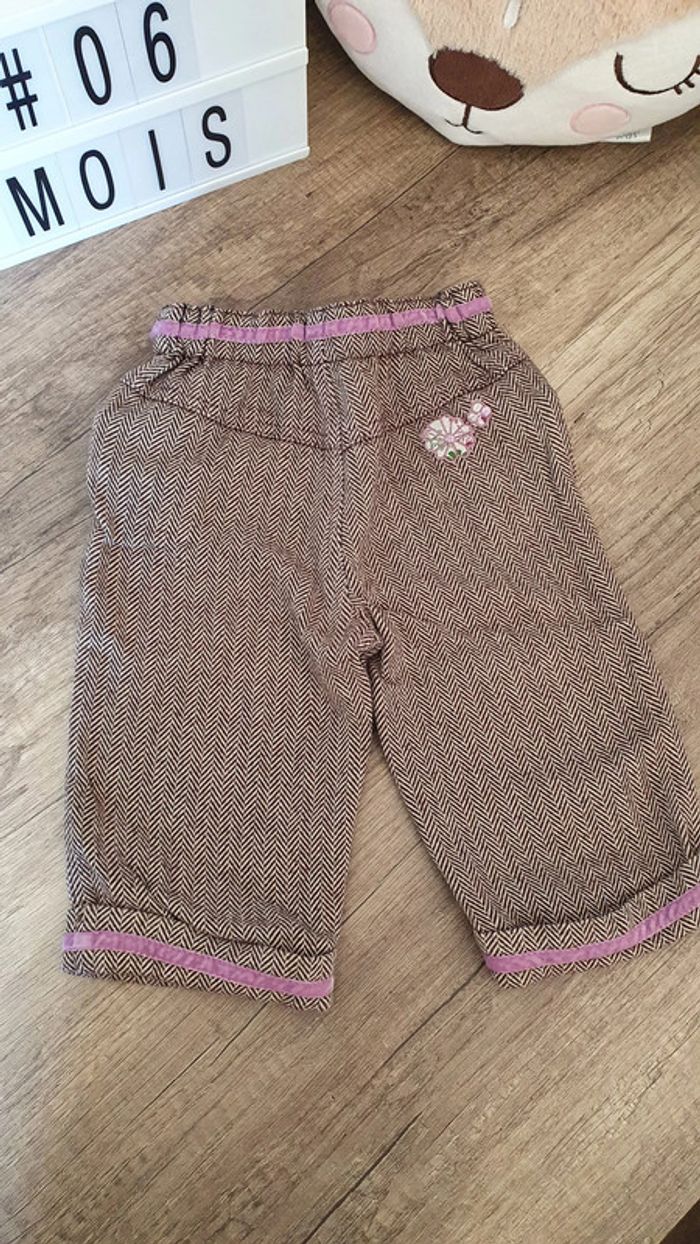 Pantalon épais marron et violet - photo numéro 5