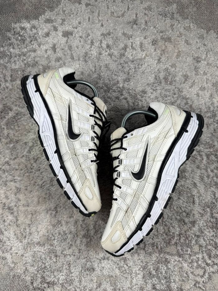 Nike P-6000 Running - Sail Black Lime Blast - White & Yellow & Black