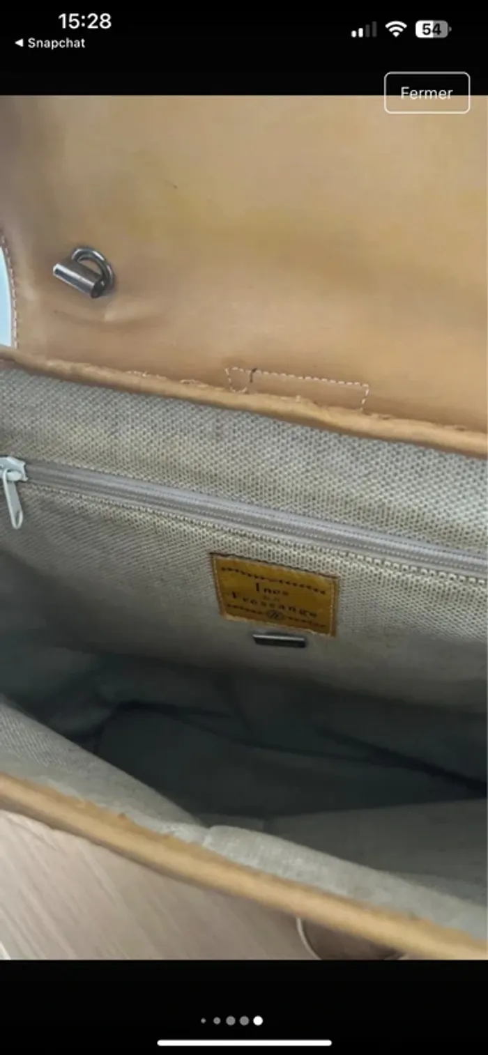 Sac à dos Inès de la Fressange Paris – Cuir & tressage naturel - photo numéro 7