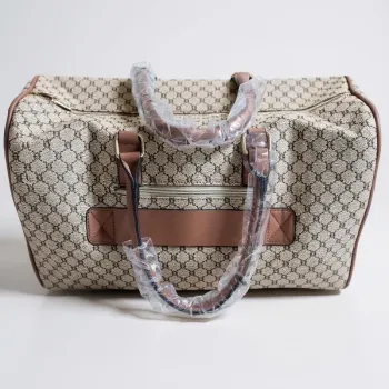 Sac de voyage monogramme taupe – Style inspiré de créateur – Neuf