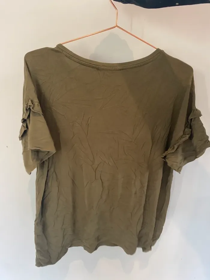 T-shirt kaki Mango - photo numéro 2