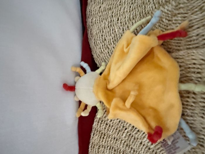 Doudou plat hérisson orange pomme BENGY - photo numéro 3