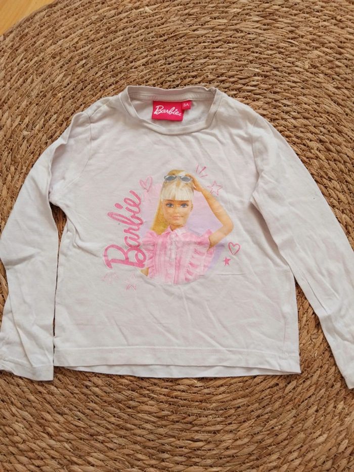 Tee-shirt manches longues, Barbie, 3 ans